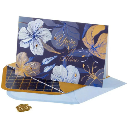 Stylized Floral on Indigo Collector's Edition Sympathy Card