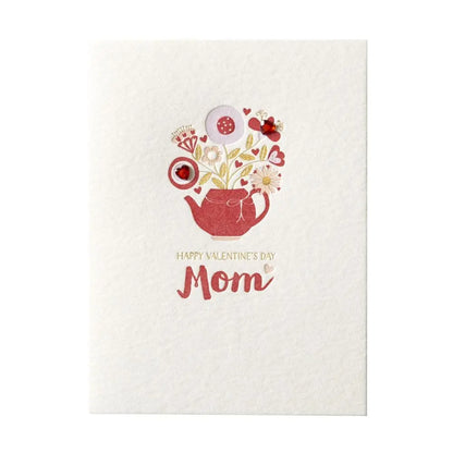 Teapot Floral Mom Valentine's Day Card