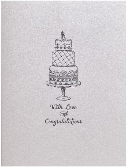 Etched Wedding Cake Wedding Card
