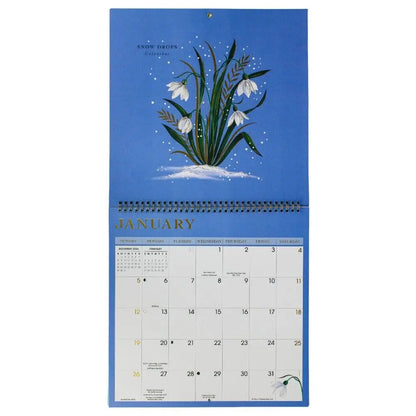 Birth Flowers 2025 Wall Calendar