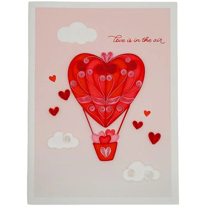 Hot Air Balloon Valentine's Day Card