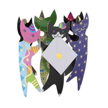 Cats with Party Hats Blank card