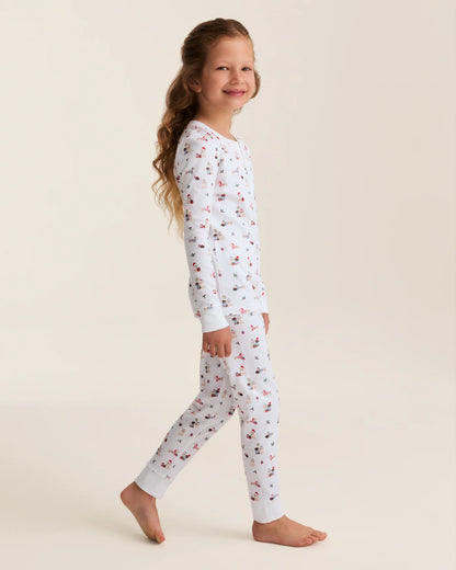 Kid's Snug Fit Pajama Set in Woof de Noel