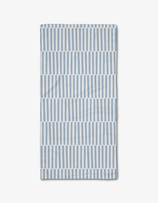 Geometry Blue Stripes Bar Towel