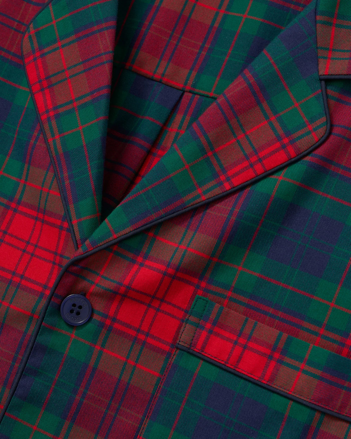 Men's Twill Pajama Set in St. James Tartan Red