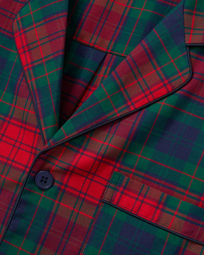 Men's Twill Pajama Set in St. James Tartan Red
