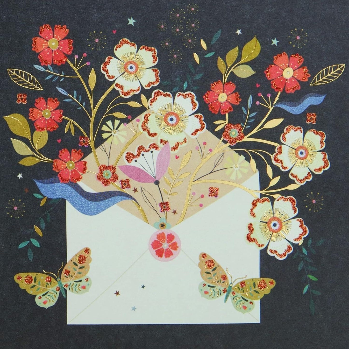 Envelope with Floral Boxed Notes
