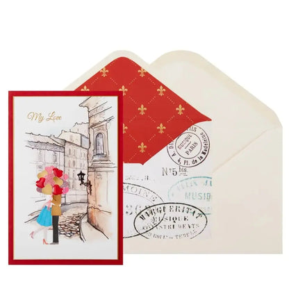 Couple in Paris Collector's Edition Anniversary Card