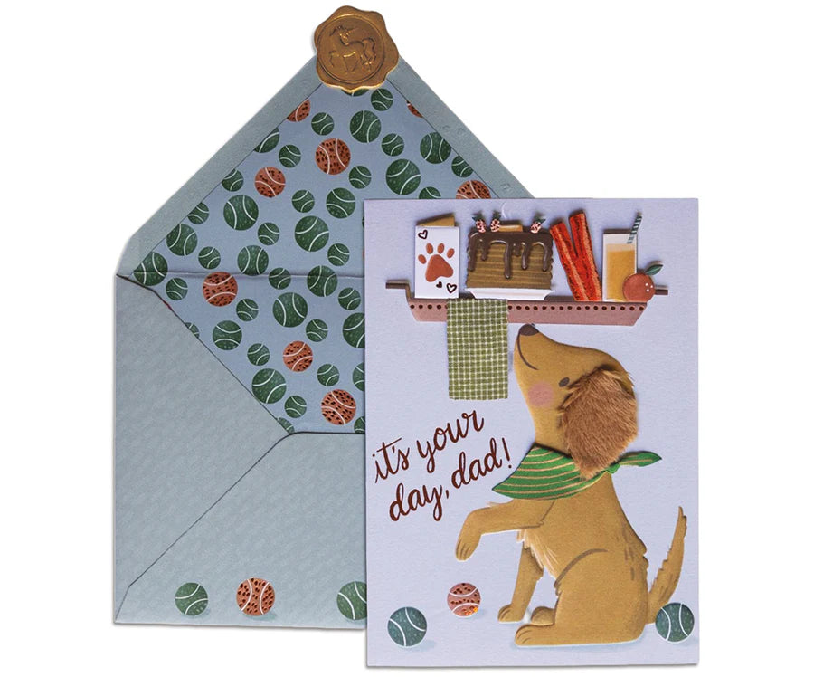 Puppy Bringing Breakfast Father's Day