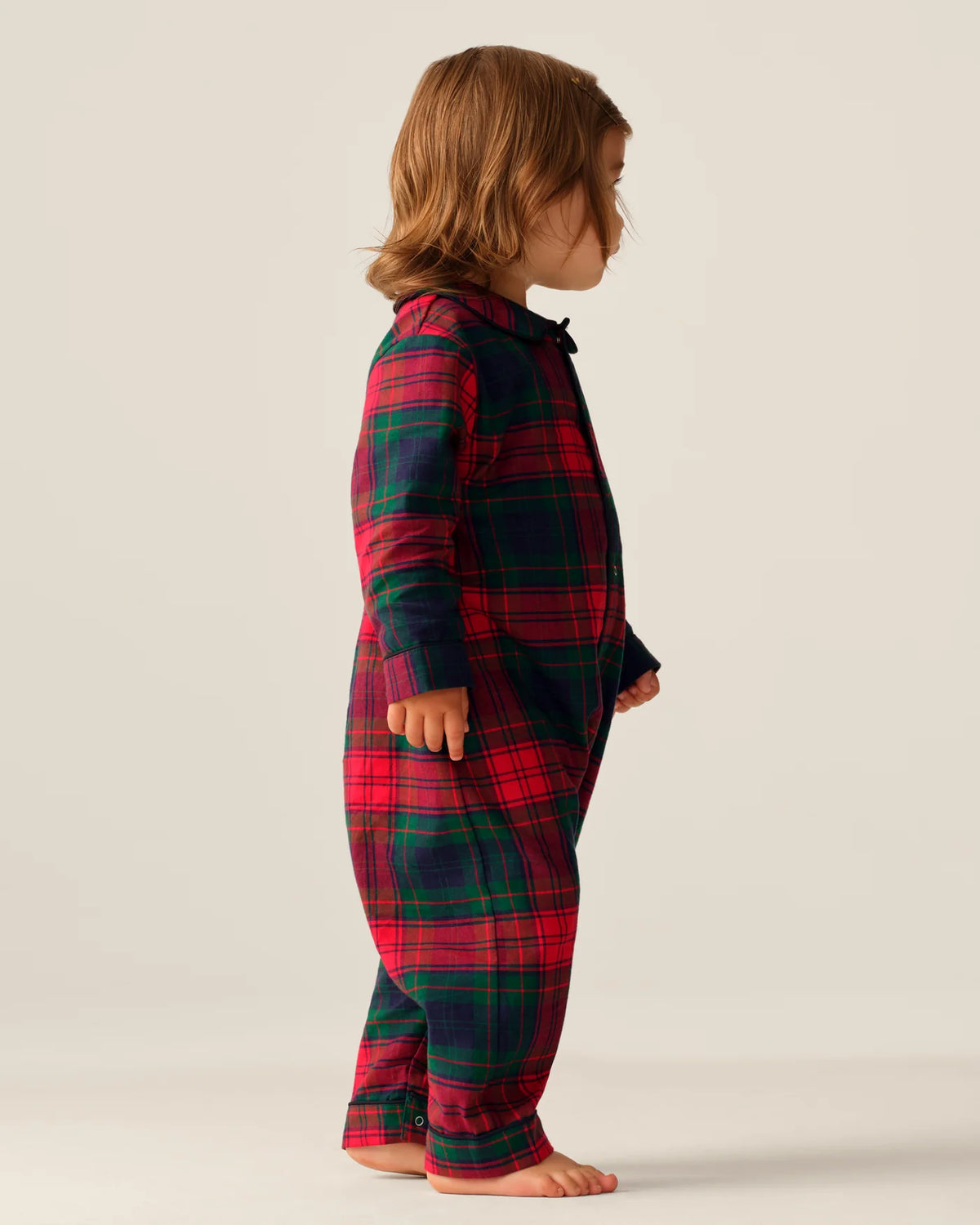 Baby's Twill Cambridge Romper in St. James Tartan Red
