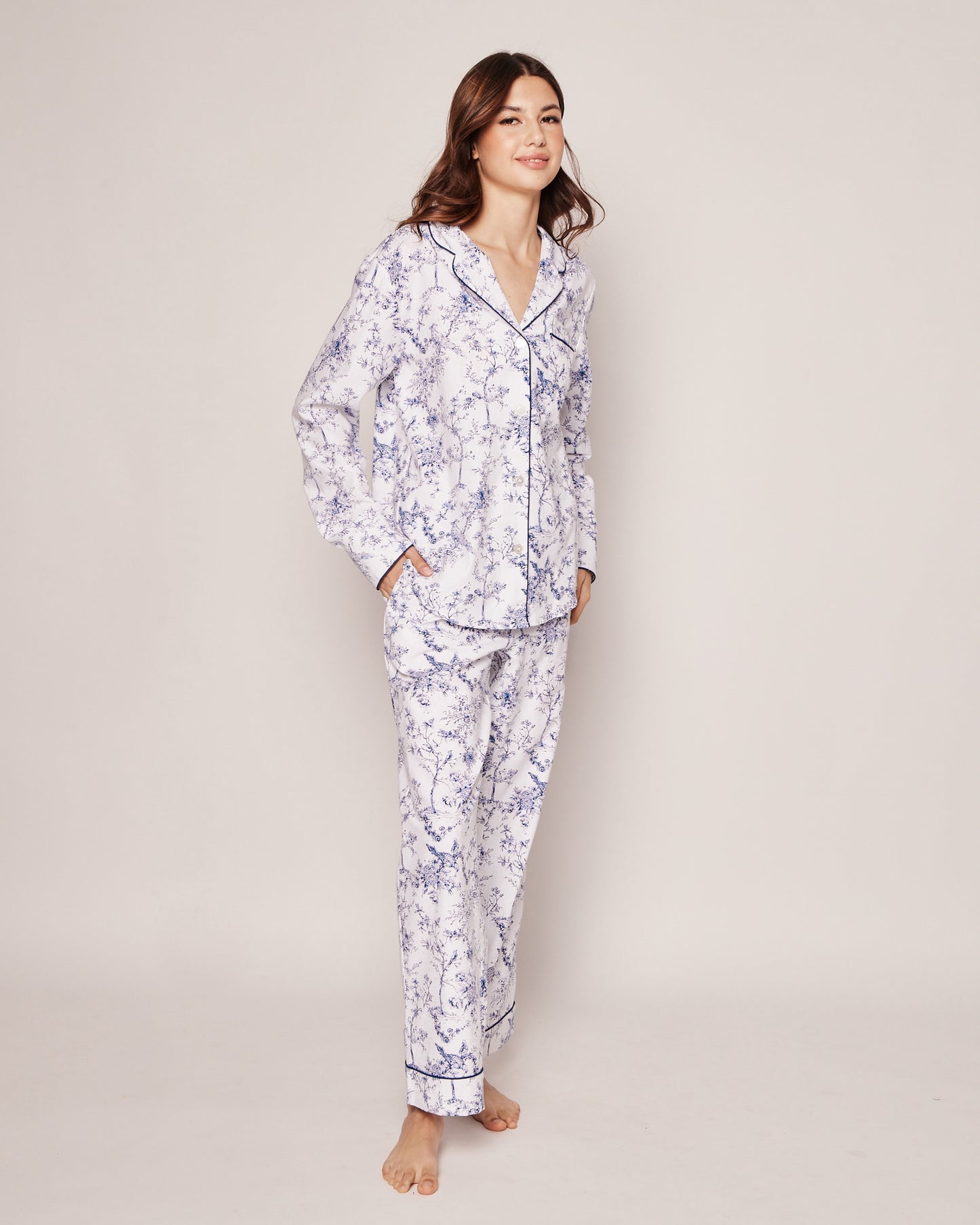 Women's Pima Pajama Set in Timeless Toile