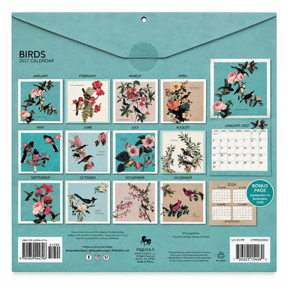 Birds 2027 Wall Calendar