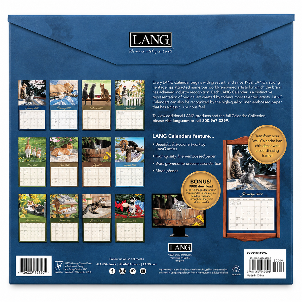 Love of Cats 2027 Wall Calendar