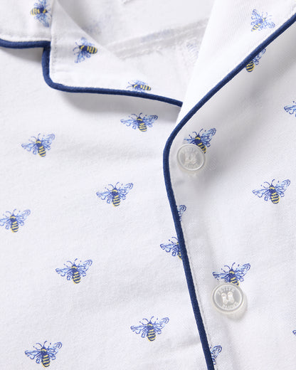 Baby's Twill Summer Romper in Buzzing Bees