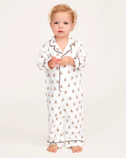 Baby's Twill Classic Romper in Teddy Tales