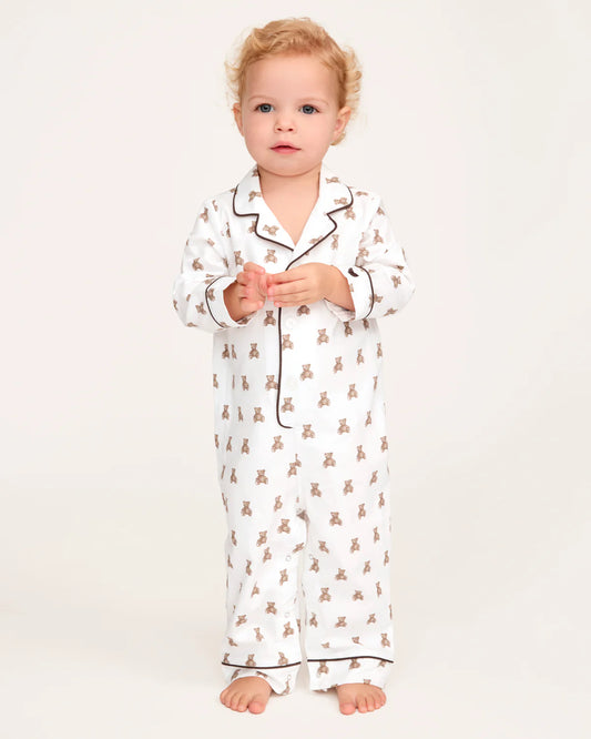 Baby's Twill Classic Romper in Teddy Tales