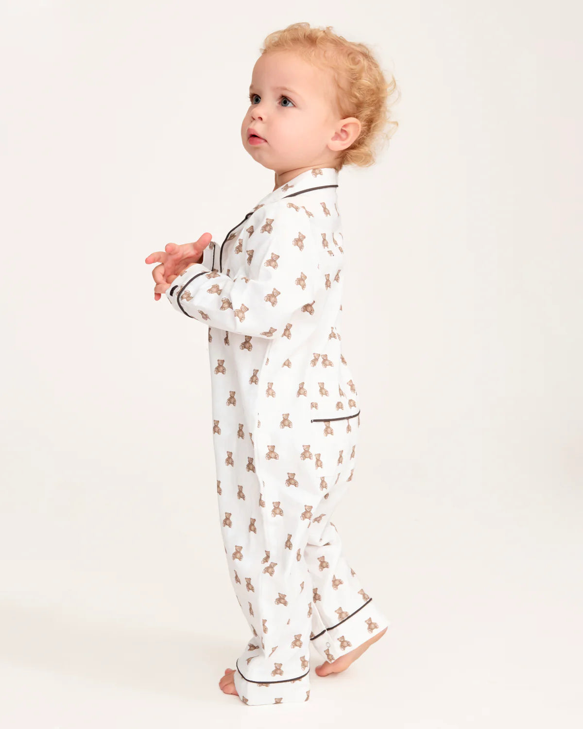 Baby's Twill Classic Romper in Teddy Tales