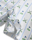 Baby's Twill Summer Romper in Fairway Stripe