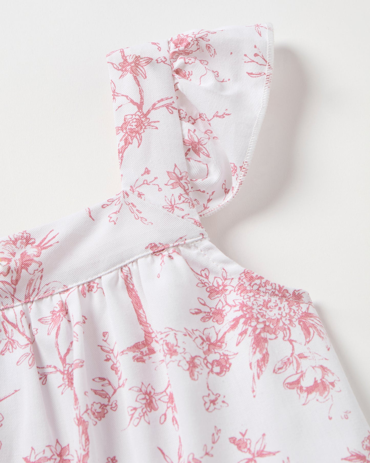 Girl's Twill Clara Short Set in Pink Timeless Toile