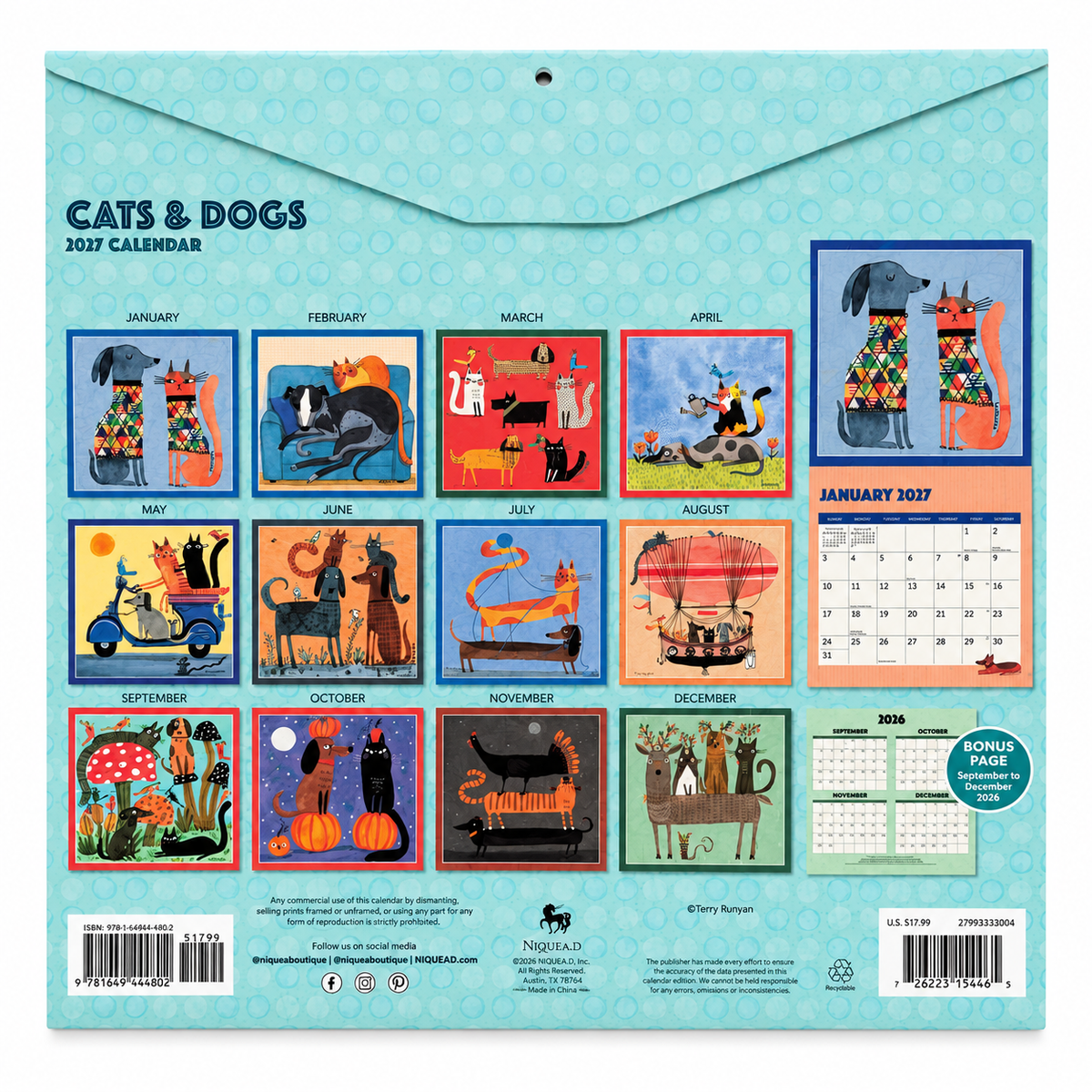 Cats & Dogs 2027 Wall Calendar
