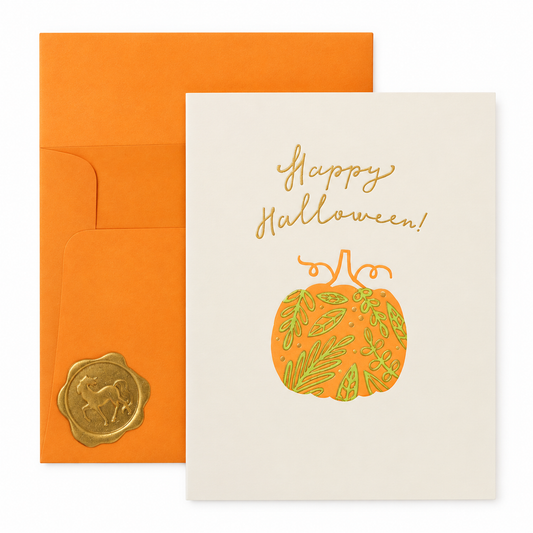 Doodle Pumpkin Halloween Card