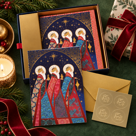 3 Kings Arrival Bethlehem Boxed Christmas Cards