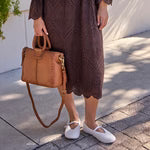 Sheila Medium Satchel Harvest Wheat
