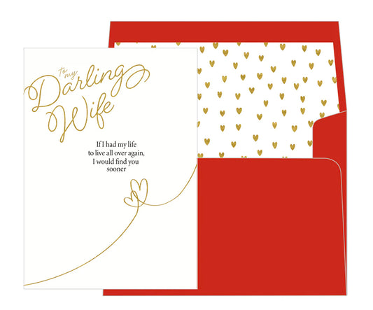 Wife Double Hearts Valentines Card