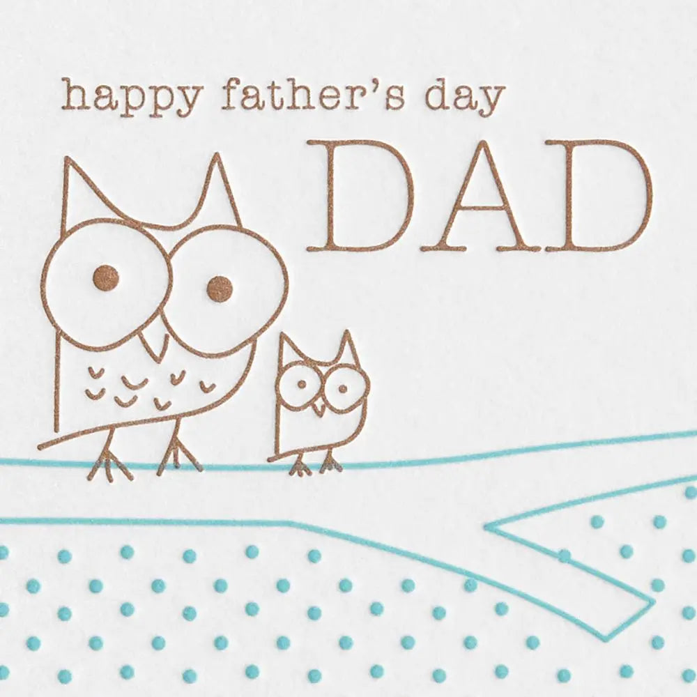 Owl And Kid Fathers Day Card