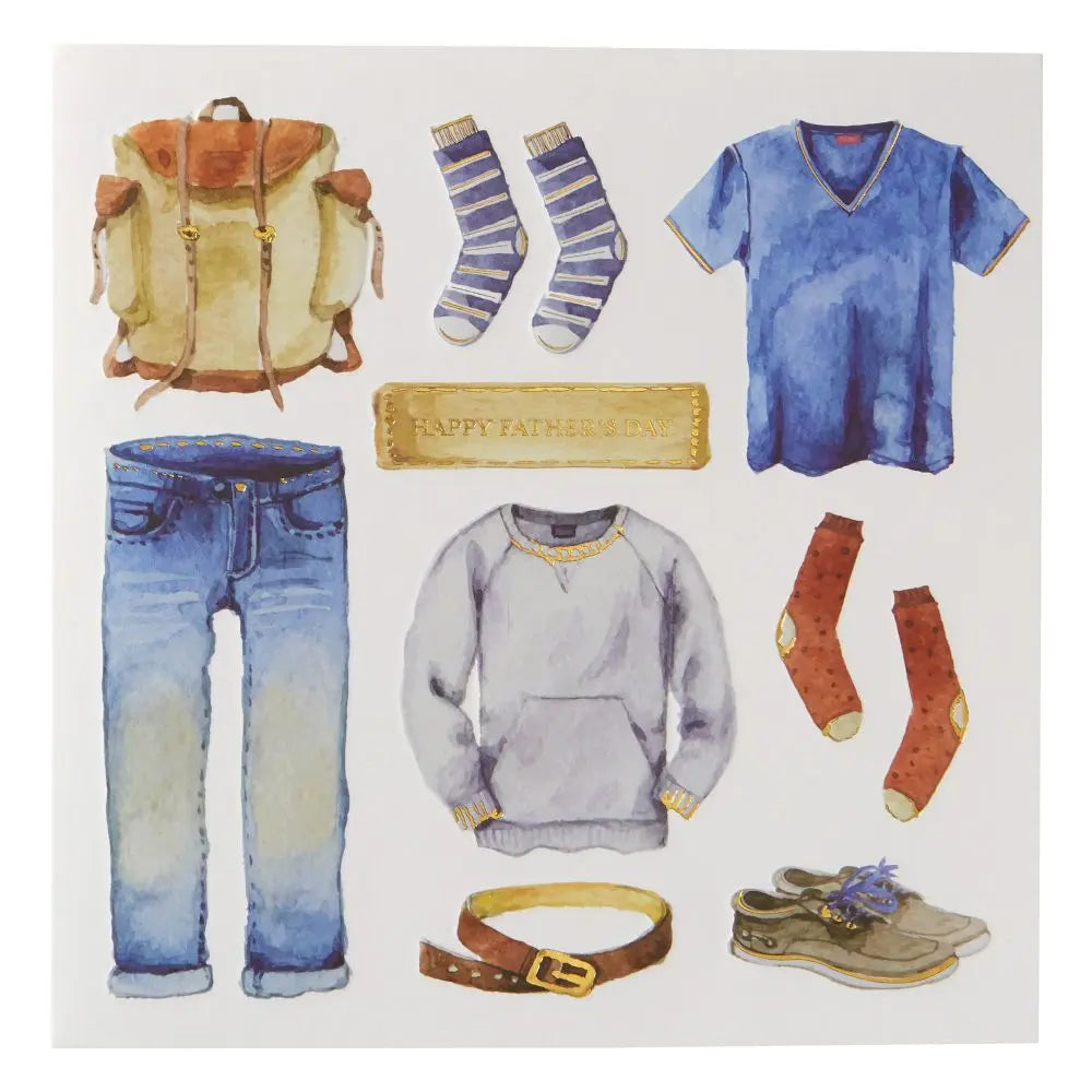 Casual Outfit Fathers Day Card