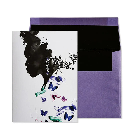 Butterfly Girl Blank Card