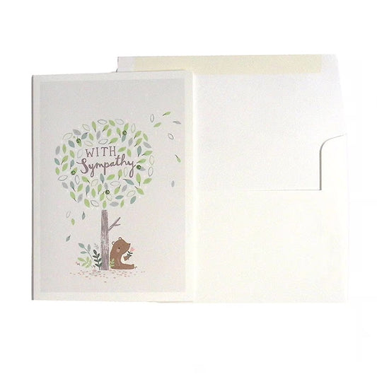 Bear Under Tree Sympathy Card