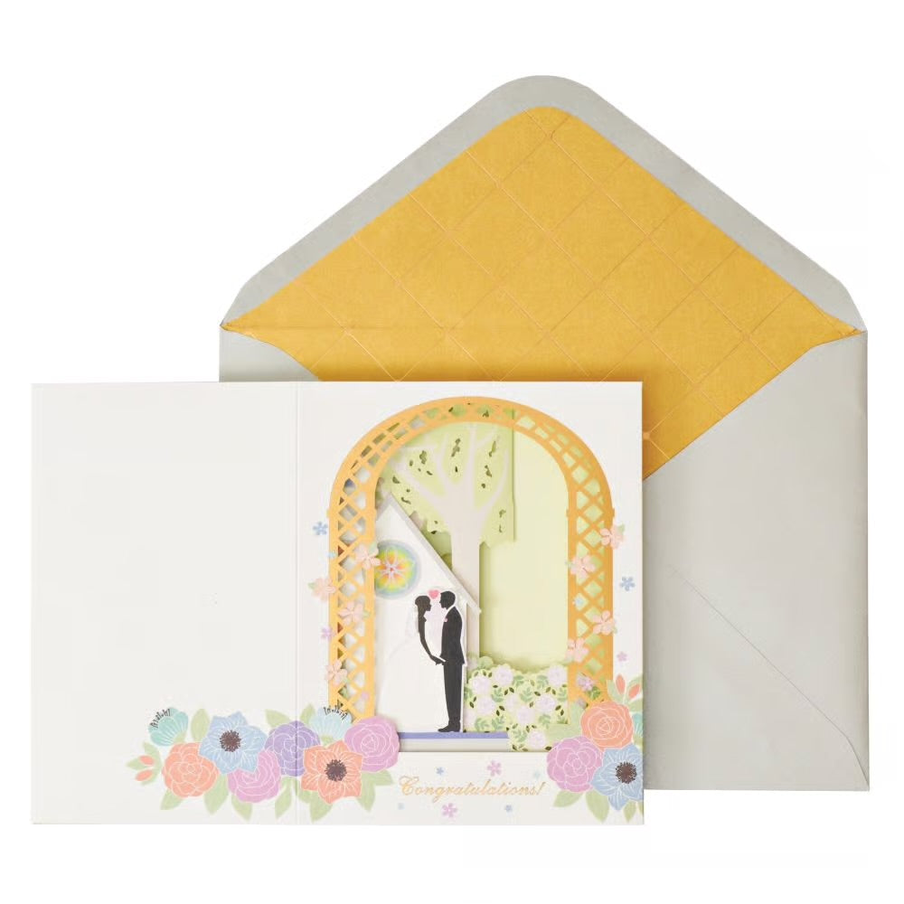 3-D Wedding Shadow Box Wedding Card