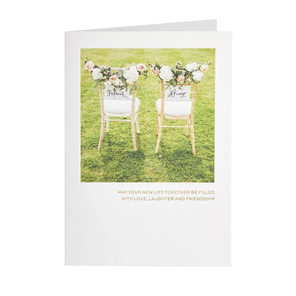 Chairs Congratulations Wedding Card