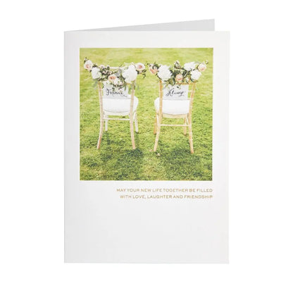 Chairs Congratulations Wedding Card