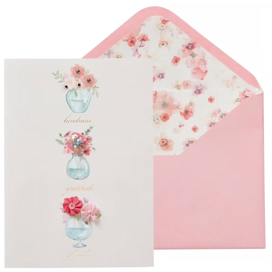 Flowers In Vase Thank You Card