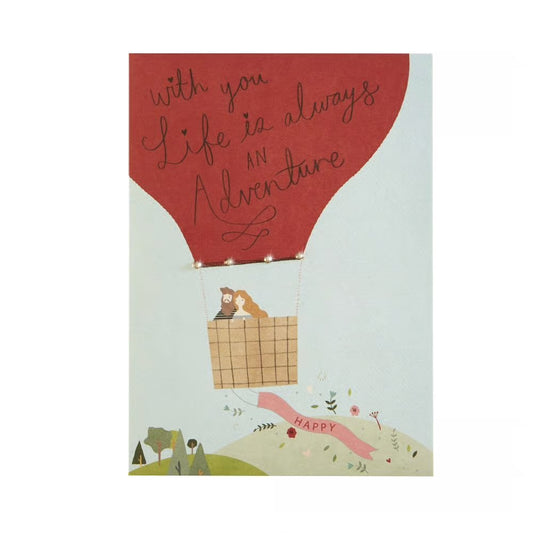 Hot Air Balloon Anniversary Card
