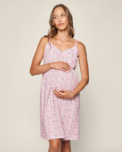 Women's Pima Maternity Nightgown in Fleurs de Rose