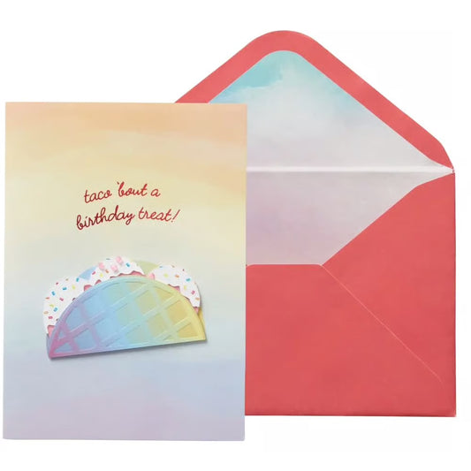Rainbow Taco Birthday Card