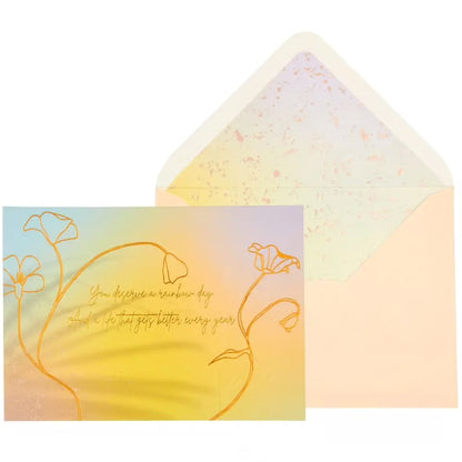 Deserve A Rainbow Day Birthday Card