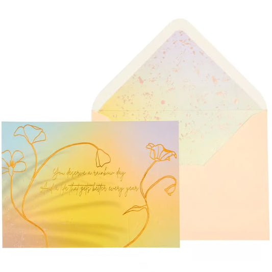 Deserve A Rainbow Day Birthday Card