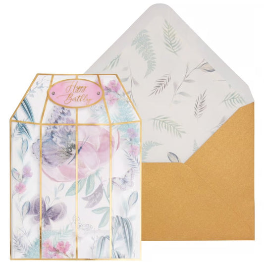 Butterfly In Frame Birthday Card