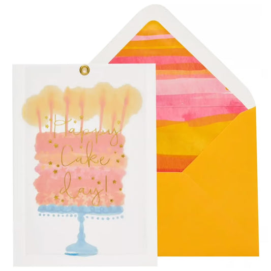 Cake Day With Vellum Birthday Card