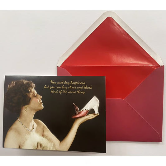 Woman With Shoe Birthday Card
