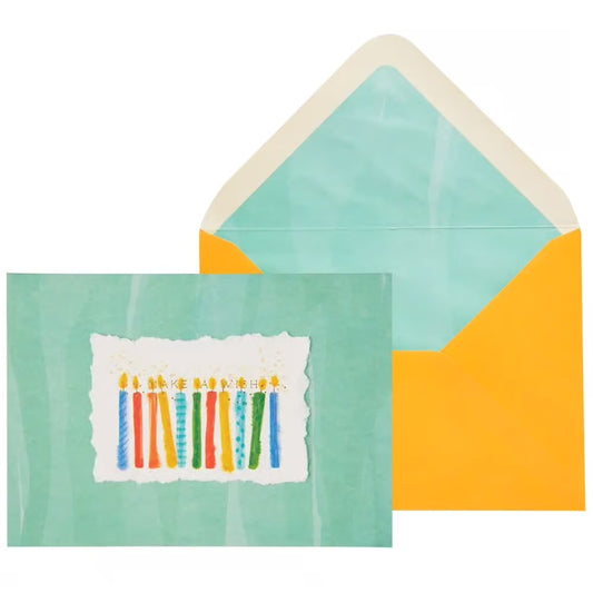 Row Of Candles Birthday Card
