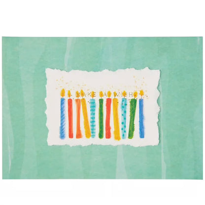 Row Of Candles Birthday Card