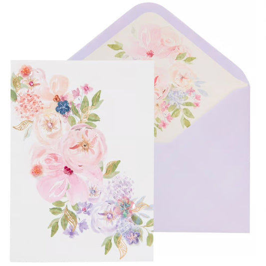 Cascading Florals Blank Card