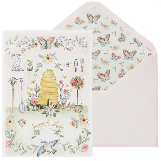 Beehive Garden Blank Card