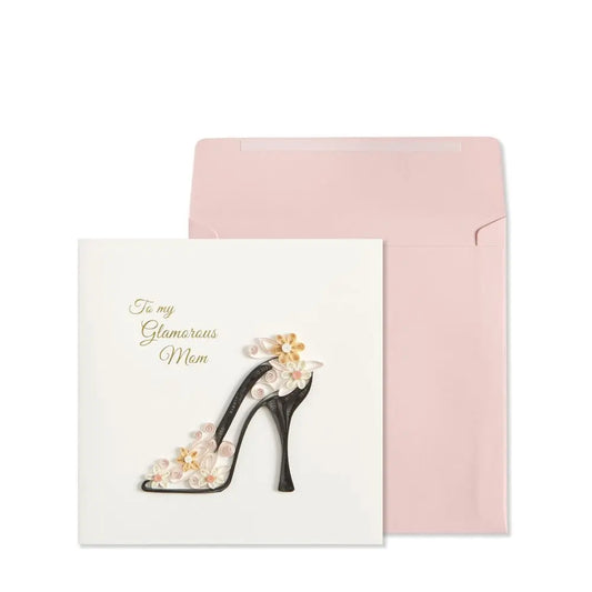 Quilled Flower Shoe Mothers Day Card