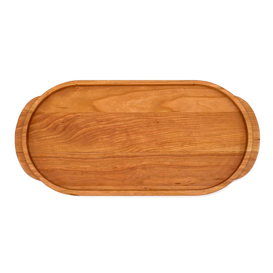 Cherry Oval Wooden Serving Tray